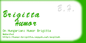 brigitta humor business card